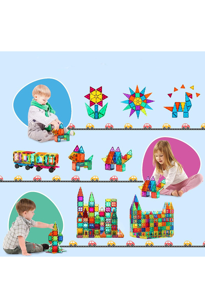 Novotoys Magnetic tiles, 120 pcs