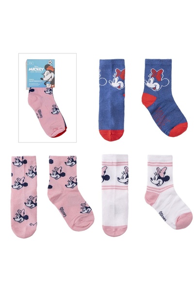 Cerda Set de 3 perechi de șosete, mărimea 27-30 EU, Cerda, Minnie Mouse