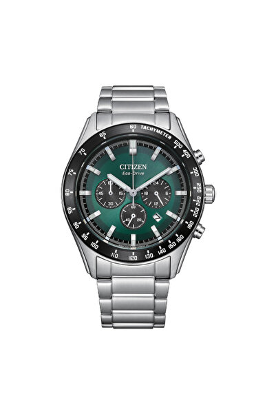 Citizen Eco-Drive Chronograph Men's Chronograph Green Dial Watch - CA4674-58X
