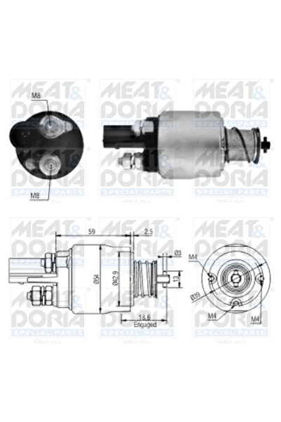 MEATDORIA Solenoid Electromotor Audi A3/A4 B6/A6 C5 Seat Altea