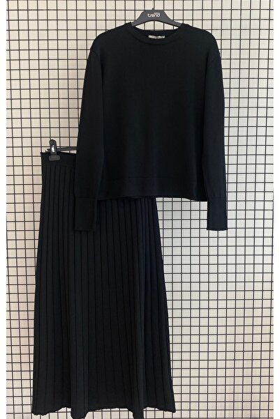 Armine New Season Pleated Skirt Knitwear Set