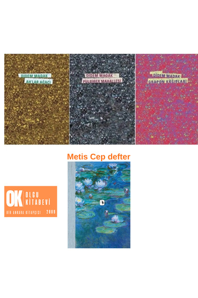 Metis Yayınları Didem Madak / Ah'lar Ağacı - pulbiber Mahallesi - grapon Kağıtları ( Metis cep defter hediyeli)