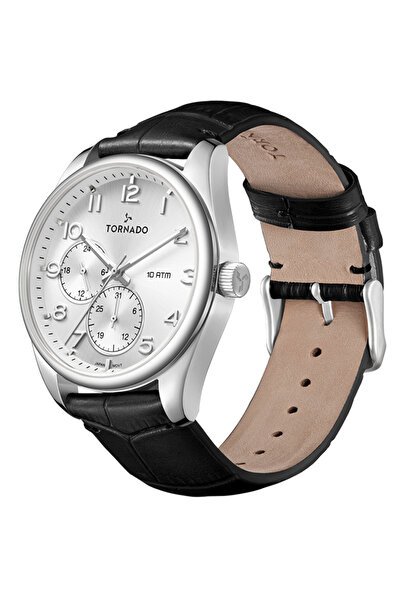Tornado ساعة سيليستيا كلاسيك للرجال متعددة الوظائف بمينا أبيض - T25102-SLBW
