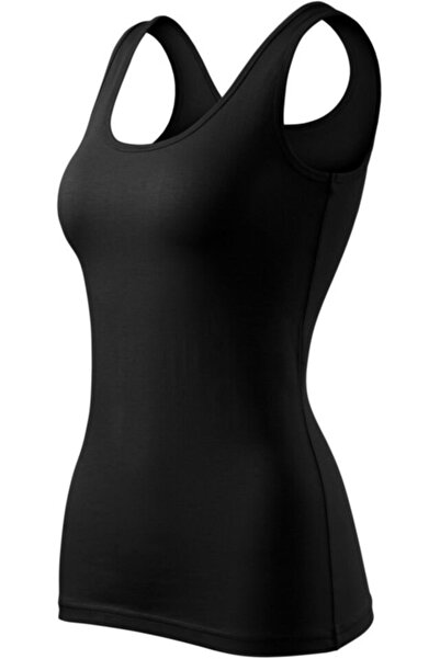Malfini Tricou top de damă, 100% bumbac, XL, Negru