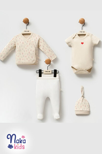 Naka Concept Bird Patterned Baby Girl 10 Piece Hospital Discharge Set