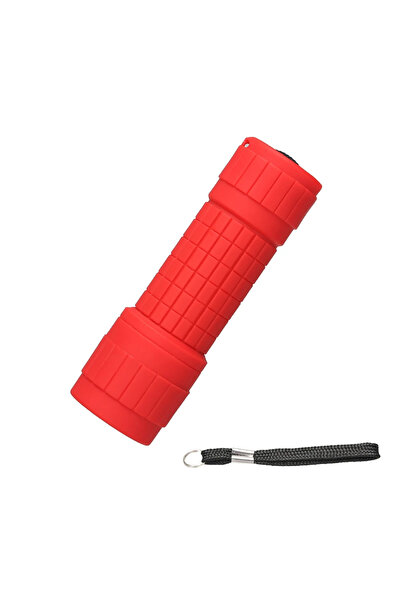 Choice Red Mini Portable Flashlight Nine XPE Lamp Beads Strong Lighting Using 3 NO.7 Batteries Fixed Focus