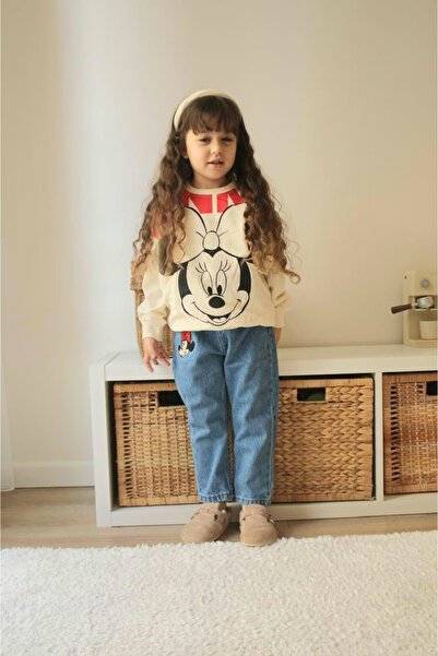 NURTOPU Girls' Suit Top and Bottom Set Transitional and Winter Jeans Cotton Fabric Hundred Percent