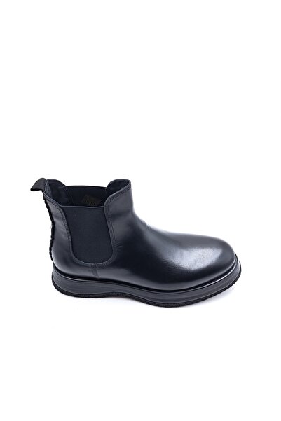 MARCOMEN Genuine Leather Men's Black Chelsea Boots
