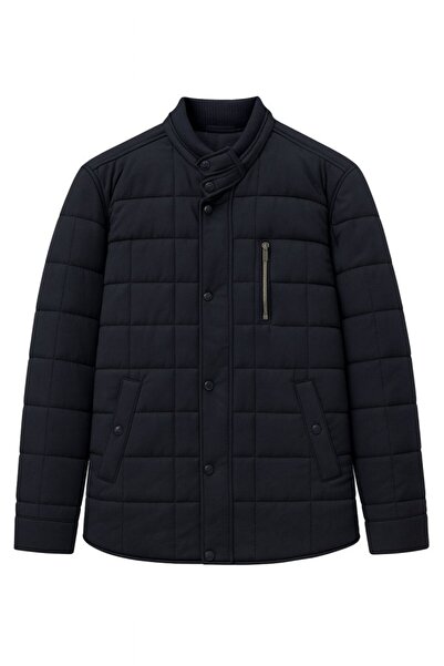 CGA Ανδρικό μπουφάν με επένδυση σε μπλε ναυτικό χρώμα Ανδρικό παλτό με επένδυ...