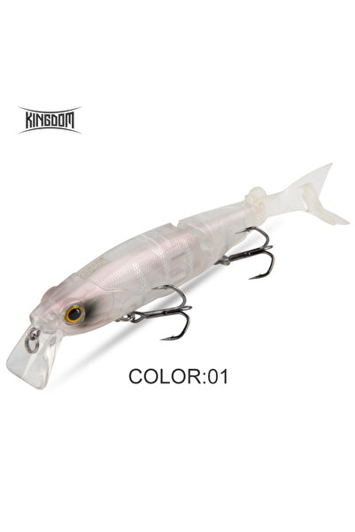 Kingdom طُعم سمكة ميناو متعدد المفاصل 9503-01، 120 مم، 17.5 جم، طُعم صلب ذو س...