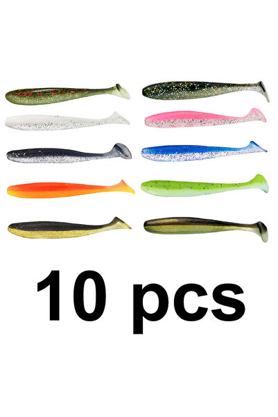 Choice 12.5 سم 9.2 جرام 10 قطع جميع الألوان 10 قطع طُعم كبير ناعم من السيليكو...