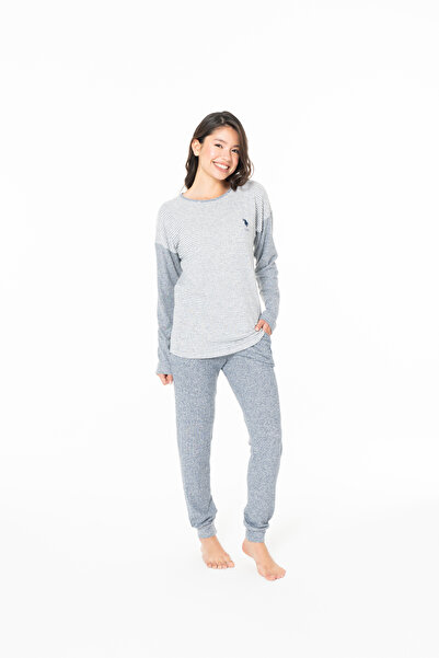U.S. Polo Assn. Women's Crew Neck Pajama Set