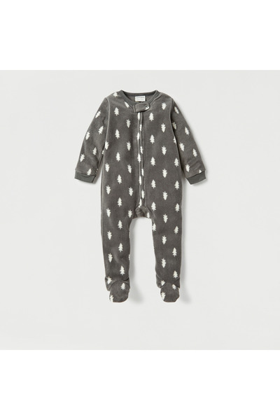 Juniors Printed Closed Feet Sleepsuit with Long Sleeves - Set of 2