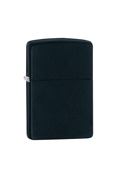 Zippo 218 Black Matte Lighter, metallic, black