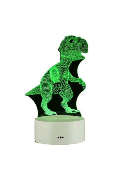 OEM Lumină de noapte decorativă 3D LED RGB - model dinozaur, 16 culori, telec...