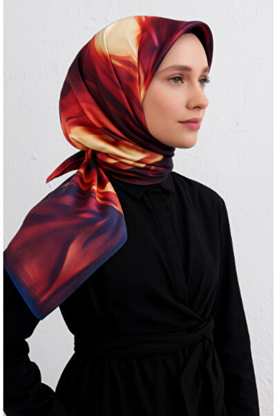 Vissona Tivil Silk Scarf 51141 Purple Transitional Pattern