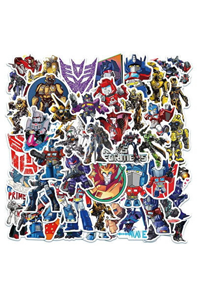 BANDAI 50 قطعة ملصقات ترانسفورمرز 50 قطعة ملصقات ترانسفورمرز أوتوبوت لأجهزة ا...
