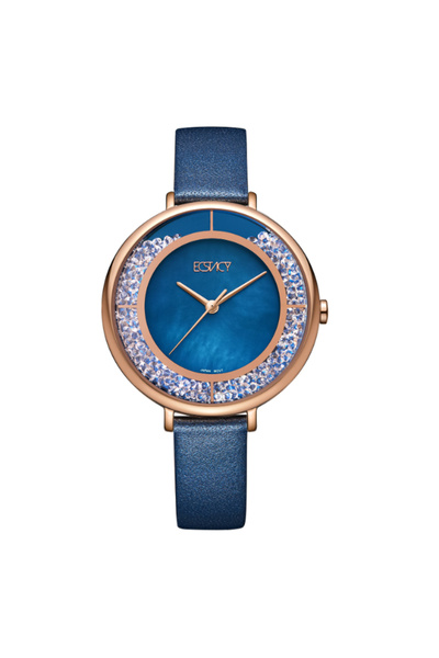 ECSTACY Women's Analog Blue Mop Dial Watch - E23501-KLNMN