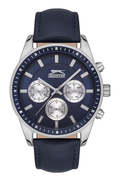 Slazenger ساعة رجالية متعددة الوظائف بمينا أزرق - SL.9.6562.2.02