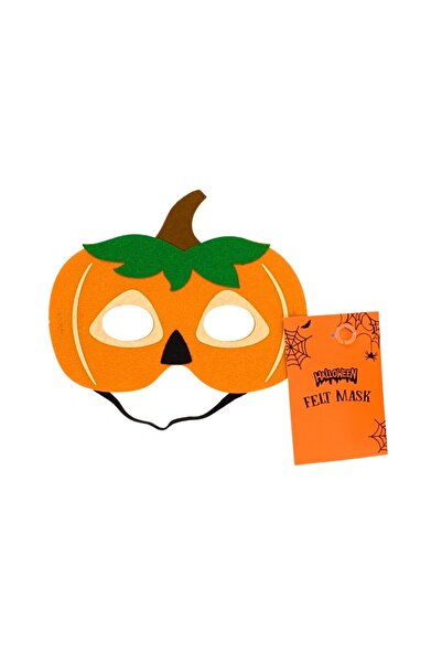 Eurowrap Halloween mask, made of felt, pumpkin face pattern,