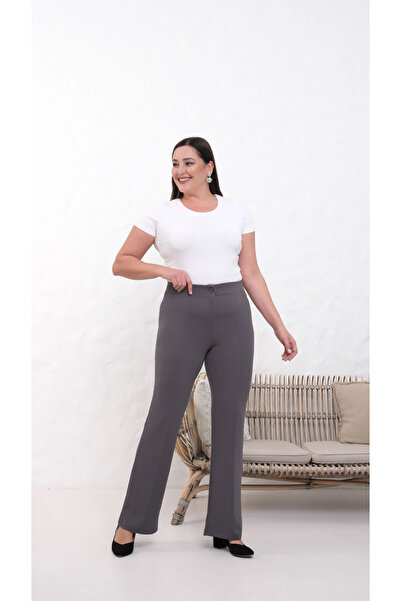 Paw Garage Women's Stretch Fabric Plus Size Flared Palazzo Pants