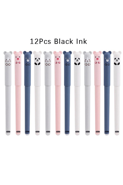 Choice 12 قطعة حبر أسود 12 قطعة أقلام جل قابلة للمسح على شكل حيوانات باندا 0....