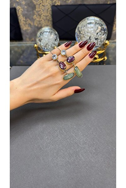 Gümüşhanesi Kristal, safir ve kuvars taşından otantik gümüş küpe