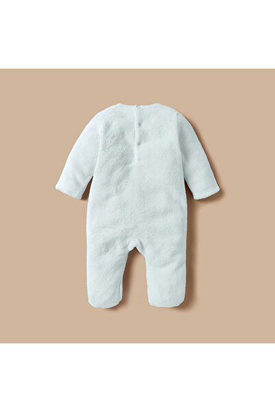 Juniors Sheep Face Applique Sleepsuit with Long Sleeves and Button Closure