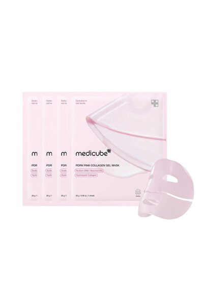 Medicube Set masca de fata hidrogel roz cu colagen pentru fermitate PDRN Pink Collagen 28g x 4 buc