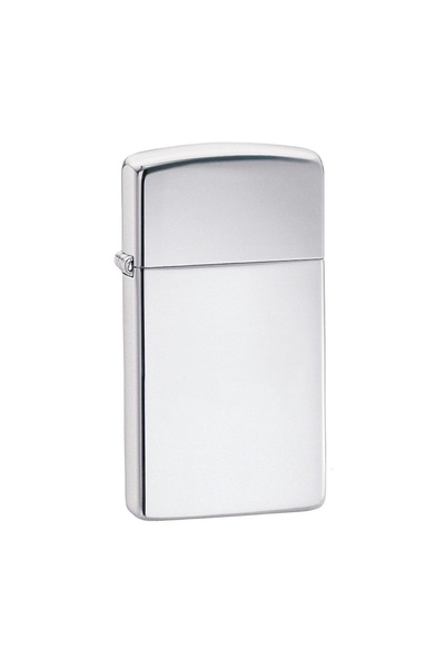 Zippo 1610 High Polish Chrome Slim Lighter, metallic, silver