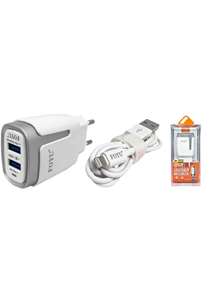 OEM Wall charger, Dual USB, 12W, with iPhone Lightning cable included