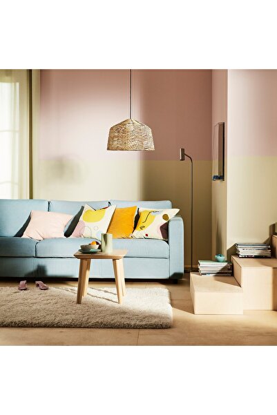 IKEA Pendant Lamp, Black/Rattan, 45cm