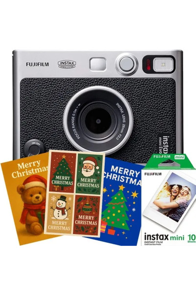 Fujifilm Aparat foto instant hibrid Instax Mini Evo, negru (1 film 10x10 + 3 ...