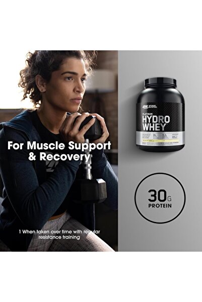 ON Optimum Nutrition Optimum Nutrition Platinum Hydrowhey Protein Powder, 100% Hydrolyzed Whey Isolate - Vanilla, 3.52 lb