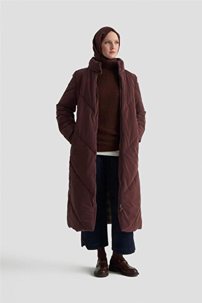 Armine Kapitone Mont 25K7928 Bordo