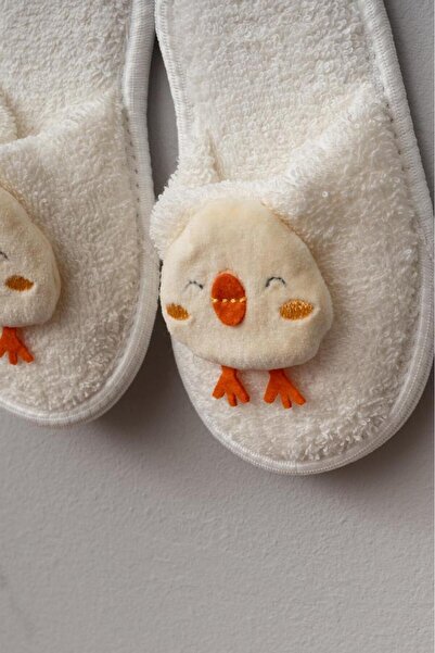 Bebitof 100% Cotton Chick Patterned Baby Bathrobe Set BBTF.EKR.30038