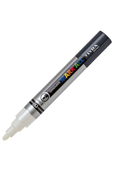 LYRA Permanent marker for textiles, stone or wood - Mark All 2 mm - White