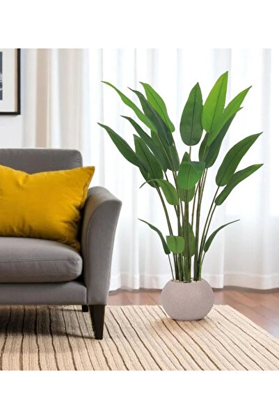 co arma Artificial Bird of Paradise Tree with Round Plastic Pot 140cm