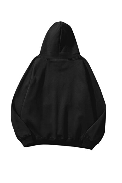 MOONBULL Kadın Juicy Taş Baskılı Oversize Kanguru Cepli Kapüşonlu Sweatshirt