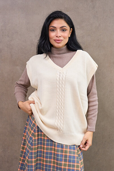 KÜÇÜĞÜM BUTİK Cream Oversize Sweater