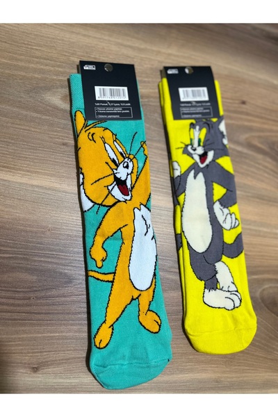 İstanbul Çorap Unisex Printed Design Socks Set of 2