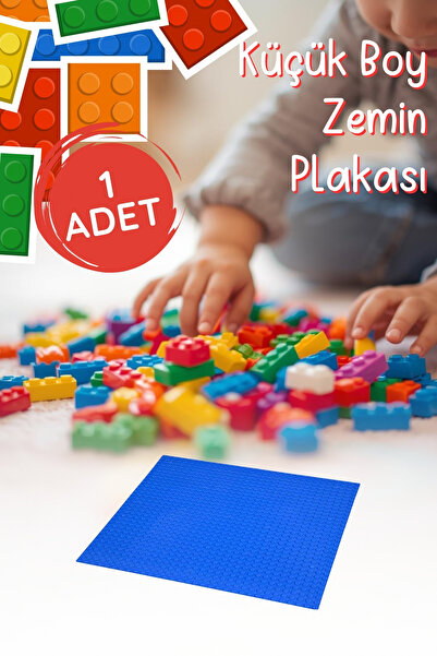 Nandy Home Küçük Boy Yapı Blokları Zemin Plakası – 13x13 cm - 1 Adet - MAVİ
