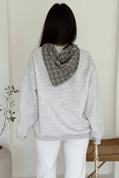 cemo Women's Decorative Collar Lycra Sweatshirt – Comfortable & Stylish