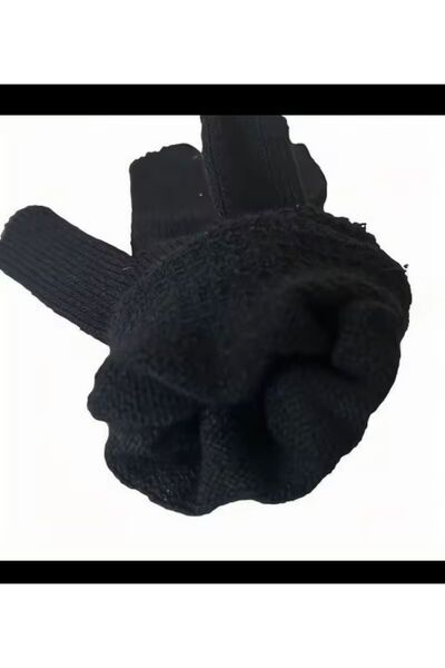 Arescollection Black Cut-Fingered Skull Skeleton Printed Gothic Style Cotton Gloves