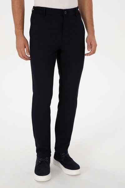 U.S. Polo Assn. Men's Navy Blue Jogger Fit Canvas / Chino Trousers 50311905-Vr033