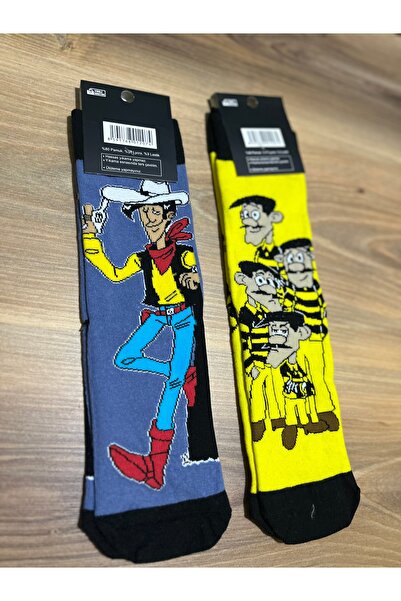 İstanbul Çorap Unisex Printed Design Socks Set of 2