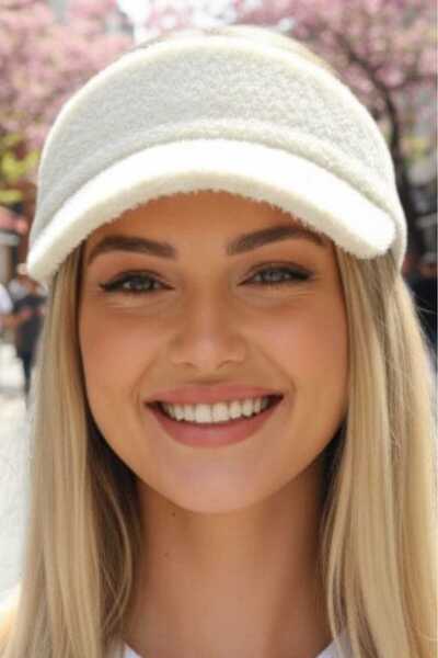 Trenderrs Women's Furry Soft Visor Hat