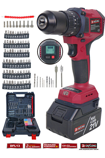 DAFLONG PRO 130 PARÇA DİJİTAL EKRANLI DİJİTAL AYARLANABİLİR HIZ KÖMÜRSÜZ 10 P...