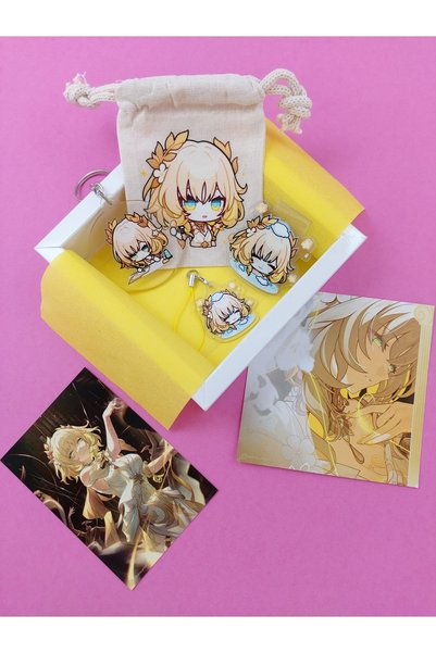 ganbarou art studio Honkai Star Rail Aglaea kese, anahtarlık, magnetli kitap ayracı, charm hediye seti