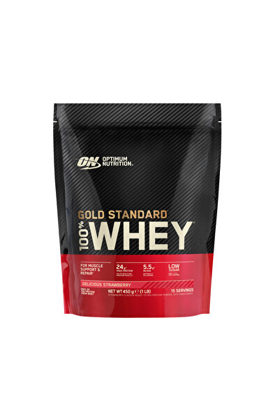 ON Optimum Nutrition Proteine din zer ON 100% Whey gold standard whey protein Optimum Nutrition Capsuni 450g